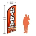 thumbnail image 7 of QSUM Chicken Wings Themed Swooper Flag, 11FT Chicken Wings Advertising Feather Flag with Pole Kit, Ground Spike and Hand Bag, Chicken Wings Banner Signs for Businesses and Storefronts(FLAG ONLY), 7 of 7