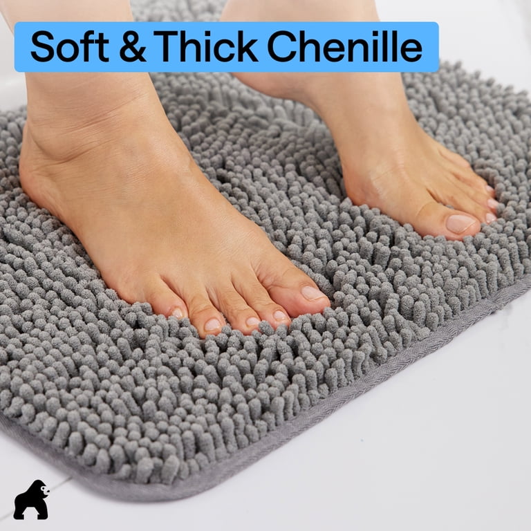 Gorilla Grip Tappeto Da Bagno Lusso In Microfibra, Extra Morbido E Assorbente, 3cm, Lavabile, Beige, 50x80cm