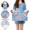 thumbnail image 5 of Yayeee Foldable Storage Basket for Shelves with Handles Set of 2 Waterproof Cloth Bins, Purple Art Pattern, 5 of 7