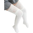 thumbnail image 1 of Listenwind Women Lace Knitting Cotton Over Knee Thigh Stockings High Pantyhose Sexy Lace Stockings, 1 of 1