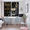 thumbnail image 4 of Happy New Year Kitchen Curtains Window Panels, Cups Modern Art Insulated Window Treatment Curtain, Grommet Curtains for Bedroom/Living Room/Bathroom, 2 Piece 52"Wx63"L, 4 of 8