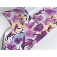 thumbnail image 3 of Floral Bed Runner Set, Oil Painting Print Flowers Boho Pattern on Colorful Brushstrokes Back, Decorative Bedding Scarf & a Pillow Sham for Hotels Homes, Twin, Purple Pale Lilac Mustard, by Ambesonne, 3 of 3