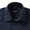 thumbnail image 4 of Russel Collection - Camisa de manga larga de popelina d poli-algodón Cuidado facil Modelo Tailored Poplin hombre caballero - Trabajo/Boda/Fiesta (Marino French), 4 of 6