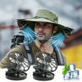 thumbnail image 5 of 1 Packs 2pcs Solar Powered Clip On Fan for Hats Outdoor Cooling Fan Portable Sun Powered Fan for Travel Fishing Golf Camping Hiking Beach Summer Activities Lightweight Breeze Cooling Gadget, 5 of 8