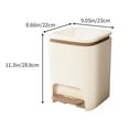 thumbnail image 3 of Gifts Kcavykas Compact Trash Bin with Handle Large Capacity Covered Trash Can Pedal Bin for Kitchen, Bathroom, Living Room, or Bedroom Waste Management, 3 of 6