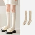 thumbnail image 2 of Arlun 1 Pair Women's Pattern Knee-High Socks Autumn and Winter Long Oatmeal Color Thickened Wool Warm Calf Socks Casual Warm Comfortable High Stockings Khaki One Size, 2 of 4