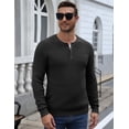 thumbnail image 5 of COOFANDY Mens Henley Waffle Pullover Sweater, Button Crewneck Casual Textured Sweaters, 5 of 8