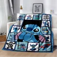 thumbnail image 5 of Manta de franela con patrón de puntadas de Disney, manta de forro polar, regalo para niños y adultos, sofá, ropa de cama, regalos para niños, 5 of 5