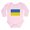 Petal Pink, variant on CafePress - Ukraine Flag Body Suit - Long Sleeve Cotton Baby Bodysuit