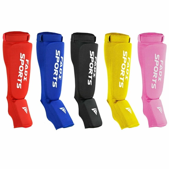 Fadi Sports Black Shin in Step in Elastic Polycotton - Boxing & Mma Training - Unisex Child XXXS