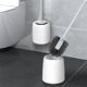 thumbnail image 1 of Ganfancp Escobillero y Escobillero Compacto para La Limpieza Del Cuarto de Baño Cepillo de Mango Largo Tamaño Compacto para Guardar y Organizar Ofertas Flash 1X Escobilla, 1X Base, 1 of 7