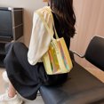 thumbnail image 3 of Bolso de mujer Bolso de hombro transparente con láser Bolso cuadrado de gelatina para axilas (Amarillo) Tmvgtek Para Estrenar, 3 of 6