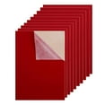 thumbnail image 1 of 10 hojas adhesivas de terciopelo suave con reverso adhesivo, tamaño A4, para manualidades rojo, 1 of 9