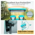 thumbnail image 4 of Double Camping Chair with Canopy, 2-Person Canopy Chair with Mini Table Cup Holder, Cooler Bag & Carry Bag, Outdoor Folding Chairs for Beach, Lawn, Sports and Outside Activities (Turquoise), 4 of 9