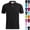 #01 Black, variant on Men's Cotton Linen Short Sleeve Polo Shirts Casual Lightweight Button Henley Tops Breathable Summer Shirts for Beach Vacation ,L,Blue
