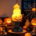 thumbnail image 5 of Roiihwy 3 Stacked Halloween Night Lights Pumpkin Decor, LED Light Halloween Gifts Lantern Classic Plastic Vintage Pumpkin for Indoor Outdoor Festival Party Decoration, 5 of 6