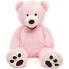 Giant Teddy Bear with Big Footprints Big Teddy Bear Plush Stuffed Animals (Pink, 51 inches)