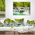 thumbnail image 4 of Designart Erawan Waterfall View - Photography Throw Pillow - 18x18, 4 of 5