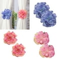 thumbnail image 2 of 2pcs Decorative Artificial Floral Curtain Holders Clips Modern Interior Decors, 2 of 16