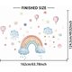 thumbnail image 3 of 3 hojas grandes de pegatinas de pared de arcoíris con diseño de flores, nubes, globos aerostáticos, lunares bohemios, decoración de pared, 3 of 8