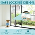 thumbnail image 3 of MOPHOTO Dog Door for Sliding Glass Door, 74 3/4" - 80 3/4" Adjustable Height Doggy Door for Sliding Door, Insert Patio Pet Door with Lock for Renters and Apartments, 3 of 9