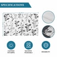 thumbnail image 6 of Black Grey Botanical Placemats Set of 8, Watercolor Spring Floral Summer Leaf Placemats for Dining Table, Place Mats for Kitchen Tabletop, Waterproof Wipeable Dining Table Mats Set, 6 of 9