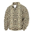 thumbnail image 4 of JAJAHO Kids Boys Leopard Neck Sweatshirt Quarter Zip Pullover Long Sleeve Sweatshirts 2-14Y, 4 of 6