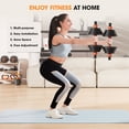 thumbnail image 4 of 4-in-1 Adjustable Dumbbell Set, 70Lbs (35 Lbs Each), Free Weights with Connector, Used as Kettlebell/Barbell/Push up Stand, Upgraded Lock Nut, Home Gym Equipment for Strength Training, 4 of 7