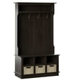 thumbnail image 3 of Twin Star Home 40" Hall Tree with Open Storage and Included Baskets, Midnight Cherry, 3 of 6