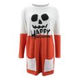 thumbnail image 3 of DYMADE Women Halloween Printed Casual Round Neck Long Sleeve Straight Tube Dress, 3 of 4