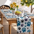 thumbnail image 6 of Placemats Set of 6, Dog Paw Print Place Mats Black Blue White Animal Pattern Tablemats Washable Placemat Table Decoration for Kitchen Table Dinner Party Home Decor Indoor Outdoor 13x19 Inch, 6 of 9