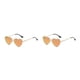 thumbnail image 4 of Sonducket Gafas de sol en forma de corazón Marco de metal dorado y lentes Tac para protección solar elegante Gafas de sol reflectantes rojas rojo reflectante 2Conjunto, 4 of 6