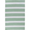 9' x 13' Nautical Highlife Turqouise Green and White Shed-Free Area Throw Rug