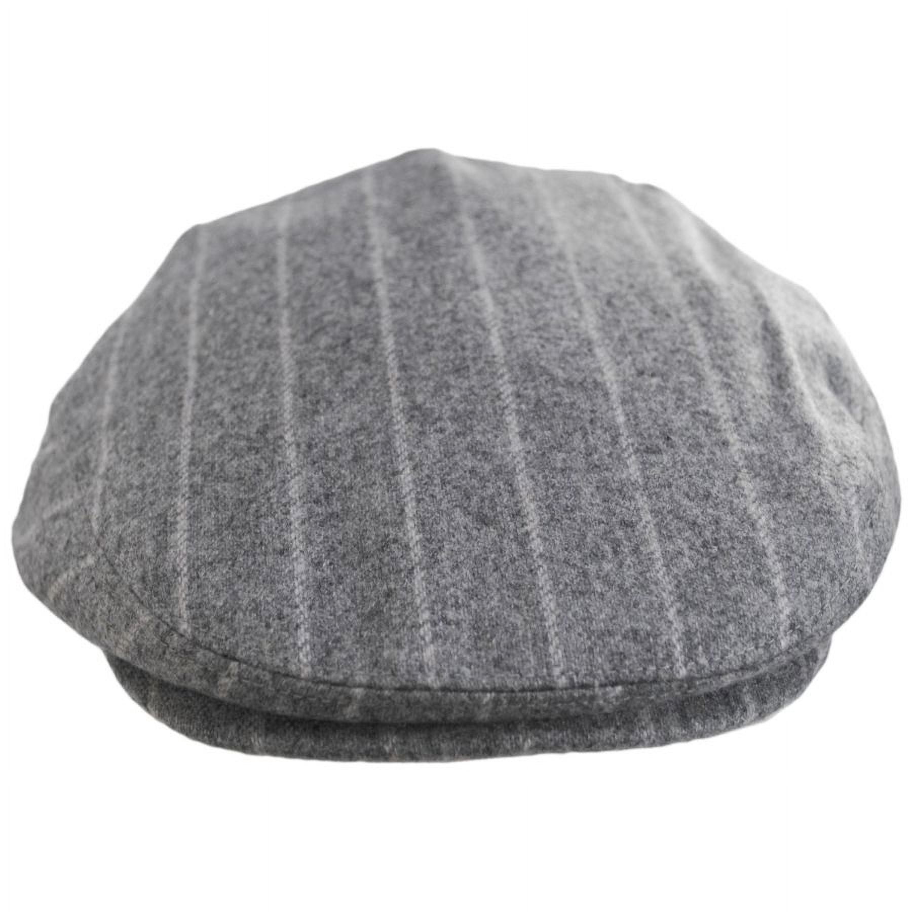 Regency Wool Pinstripe Ivy Cap - XL - Silver
