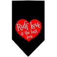 thumbnail image 1 of Ruff Love Screen Print Bandana Black Small, 1 of 1