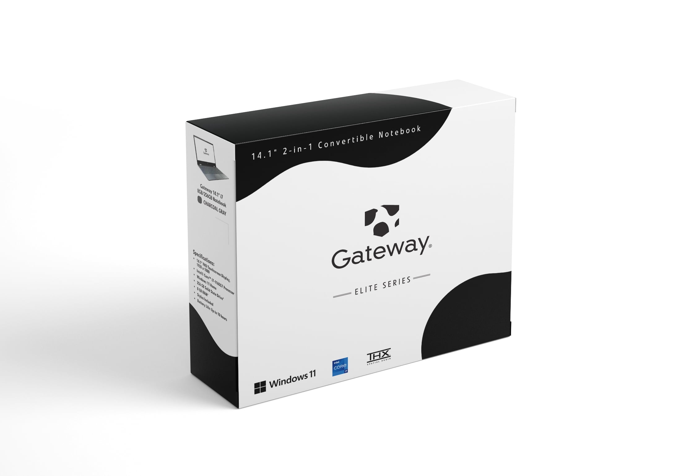 Gateway 14.1" 2-in-1 Elite Notebook, FHD, Intel® Core™ i7-1165G7, Intel® Iris® Xe Graphics, 256GB SSD, 8GB RAM, THX Spatial Audio, 2MP Camera, HDMI, Stylus Included, Windows 11 Home, Blue