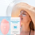 thumbnail image 1 of Protector solar facial iluminador SPF50 Base de maquillaje de doble función Primer Crema de protección solar hidratante Base de maquillaje de cobertura natural Ligera no grasa Defensa UV diaria para, 1 of 7
