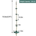 thumbnail image 3 of Climbing Rope with Platforms and Disc Swing Seat Set Playground Accessories Including Bonus Hanging Strap & Carabiner, 3 of 5