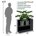 thumbnail image 7 of Metal Planter for Outdoor Plants 38Lx10Wx30H inches Tall Divider Planter Box 48.8lb Black, 7 of 7