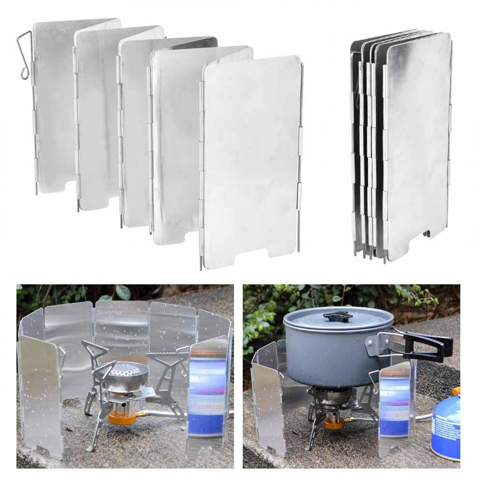 Pare-brise Pliable Pour Réchaud De Camping - 9 Plaques - Protection Chaleur