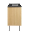 thumbnail image 3 of Single Sink Vanity Cabinet, Brown Oak Black, Wood, Hotel Bedroom Bathroom, Modern Contemporary HB36430, 3 of 15