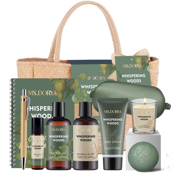 MS.DORYA Gift Sets for Women, 10 Pcs Ylang Scent Spa Baskets Birthday Bath Gifts for Her