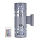 thumbnail image 3 of Lámpara De Jardín De 20W Con Cabezales Dobles Ip65, Lámparas De Pared Led Impermeables, Lámpara De Pared Para Exteriores, Rgb Y Blanco Cálido Scienceny HA024452-07, 3 of 6