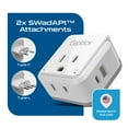 thumbnail image 3 of Ceptics Italy, Chile, Rome Power Plug Adapter Travel Set, 20W PD & QC, Safe Dual USB & USB-C 3.1A - 2 USA Socket - Compact - Use in Lybia, Tunisia, Uruguay Includes Type C, Type L Swadapt Attachments, 3 of 12