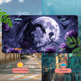 thumbnail image 5 of 1 Pcs 2D Flat License Plate Covers & Frames, A Dark Dragon Facing a Skull For Decorative Front, Waterproof For Decoration Aluminum License Plate Covers & Frames Cover For Men Women, 12" X 6", 5 of 7