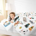 thumbnail image 4 of Feelyou Christmas Cat Print Full Size Comforter Sets for Teen, Kawaii Cartoon Kitten Bedding Comforter Set, Cute Animal Reversible Bedding Sets, Lightweight Room Decor, 3 Pieces, 4 of 8