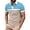 A-Light Blue1199, variant on Bibifish Mens Polo Shirts Short Sleeve Horizontal Stripe Color Block Casual Shirts Classic Fit Daily Wear Tops