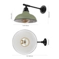 thumbnail image 4 of JONATHAN Y Wallace 12.25" 1-Light Farmhouse Industrial Indoor/Outdoor Iron LED Victorian Arm Outdoor Sconce, Matte Olive Green/Black, 4 of 6