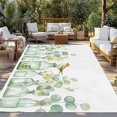 thumbnail image 3 of Fsddascl Spring Eucalyptus Outdoor Rug for Patio/Deck/Porch, Non-Slip Large Area Rug 5 x 8 Ft, Birds Green Leaf Vase Watercolor Indoor Outdoor Rugs Washable Area Rugs, Reversible Camping Rug Carpet, 3 of 5