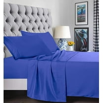 1500 Series Flat Sheet, Fitted Sheet, and 2 Pillowcase - California King Royal Blue